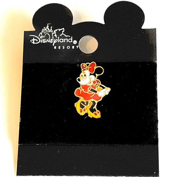 Vintage Minnie Mouse Pin Disney Enamel Brooch Lapel Hat Tie Tac Signed Disneyana - Picture 4 of 7